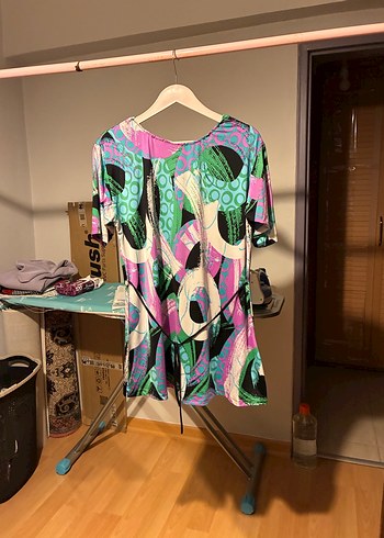 Renkli Tie-Dye Desenli Hamile Mini Tişört - Görsel 3