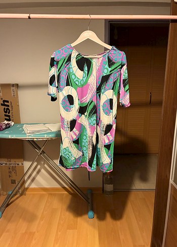 Renkli Tie-Dye Desenli Hamile Mini Tişört - Görsel 4