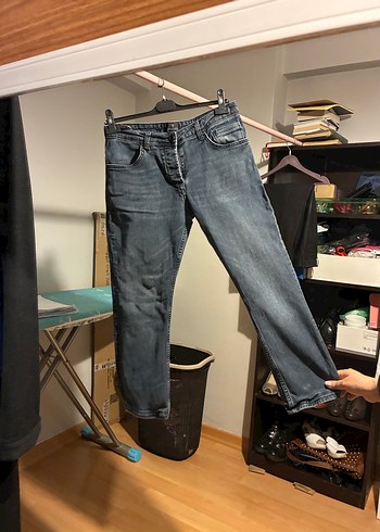 Gri Erkek Denim Jean Pantolon - Görsel 2