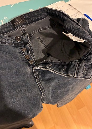 Gri Erkek Denim Jean Pantolon - Görsel 5