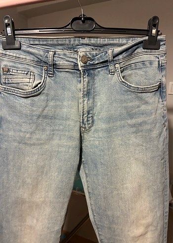 Erkek Gri Mavi Regular Fit Denim Jean - Görsel 4