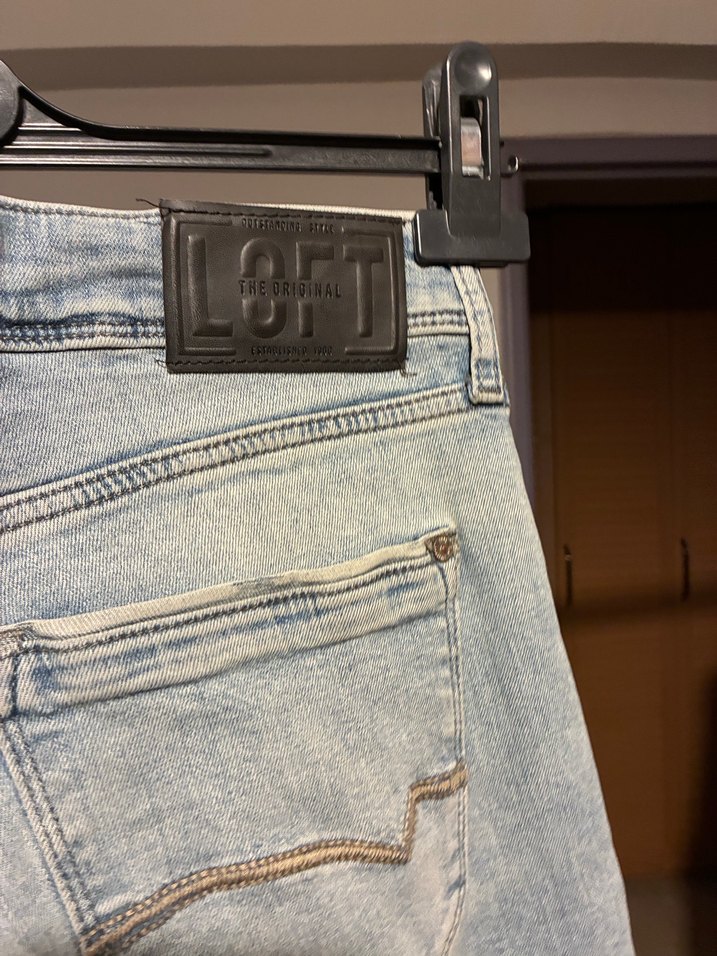 Erkek Gri Mavi Regular Fit Denim Jean - Görsel 3