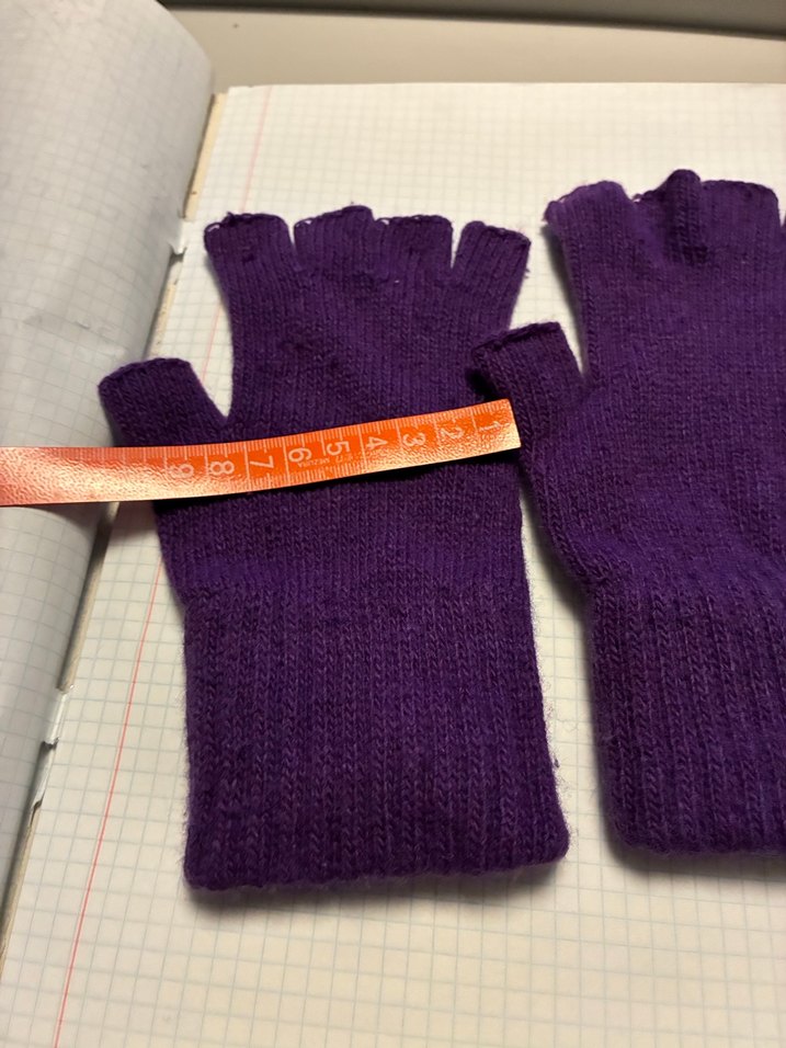 Mor Örgü Parmaksız Kadın Eldiveni - Görsel 4