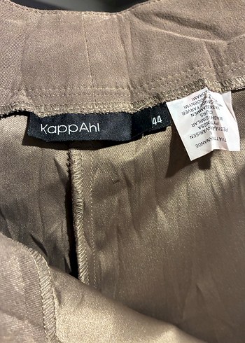 44 beden Bej Kuşaklı Salaş Kadın Kumaş Pantolon - Görsel 5