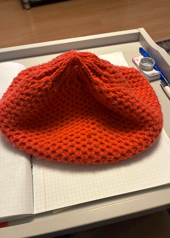 Kadın Kırmızı Örgü Bere - Görsel 4