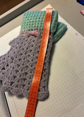 Bohem Tarz Gri Örgü Kadın Eldiven - Görsel 4