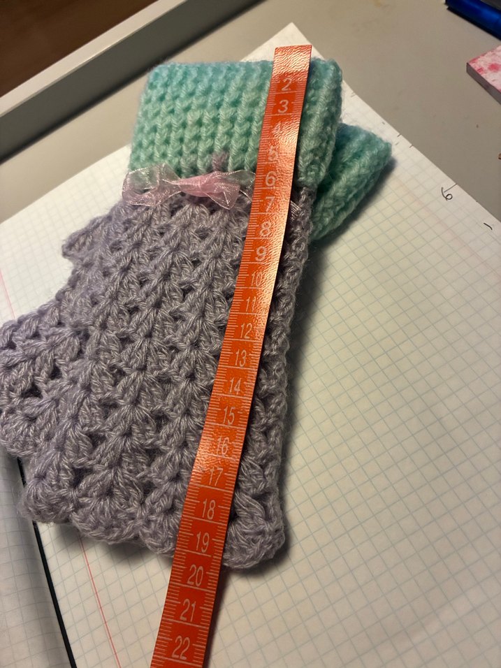 Bohem Tarz Gri Örgü Kadın Eldiven - Görsel 4