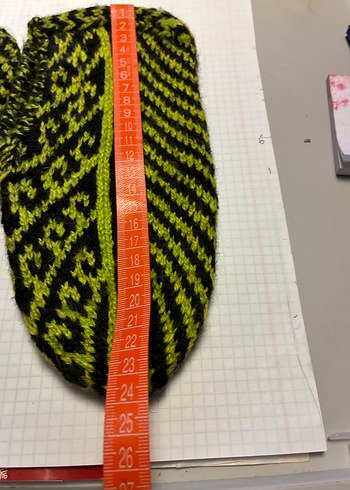 Örgü Desenli Ev Terliği Yeşil az kullanılmış - Görsel 3