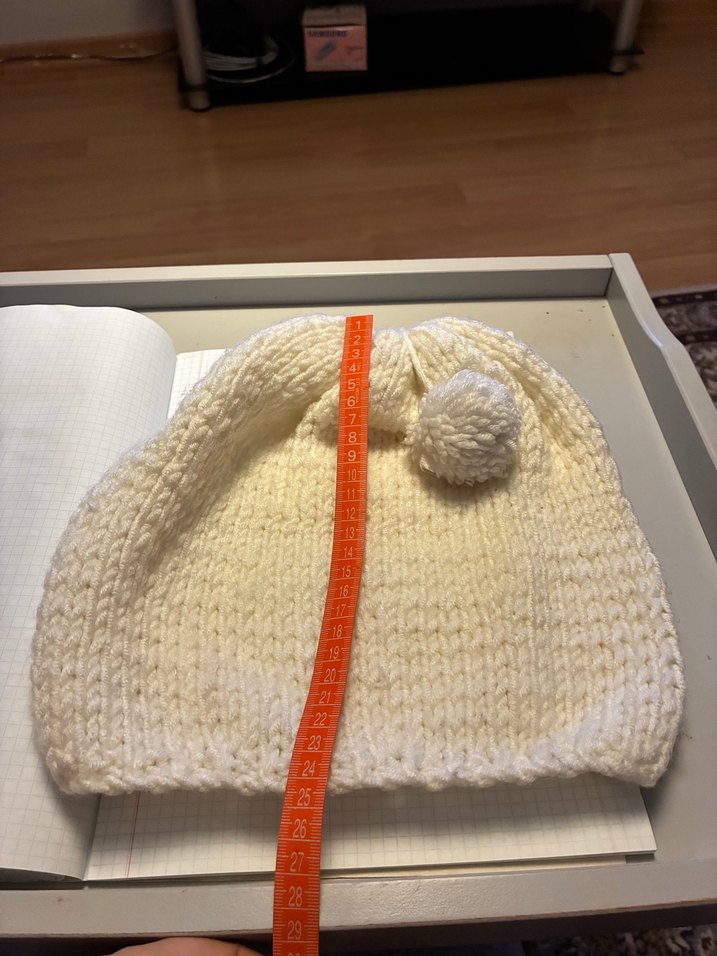 Beyaz Örgü Kadın Bere - Görsel 2