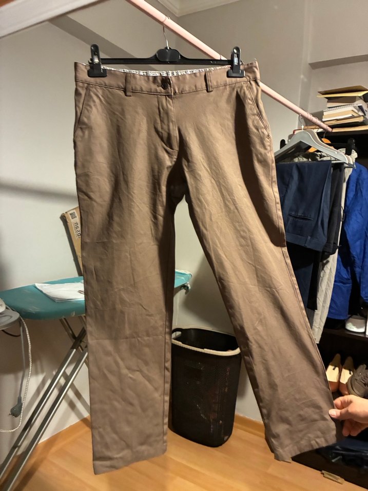 46 beden Bej Regular Fit Erkek Pantolon - Görsel 3