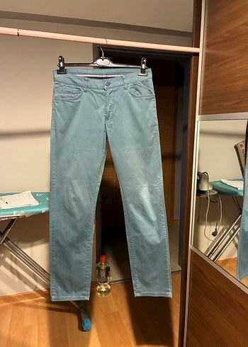 30/32 beden Erkek Mavi Denim Pantolon - Regular Fit - Görsel 6