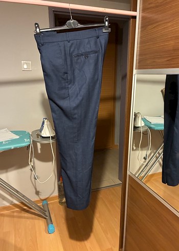 42 beden Mavi Erkek Denim Kumaş Ofis Pantolonu - Görsel 8