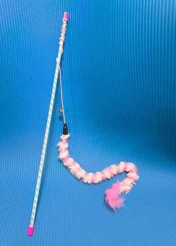 Renkli Pembe Kedi Oltası Oyuncağı - Görsel 2