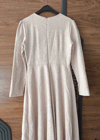 uzun kollu nişan düğün elbisesi - Görsel 5