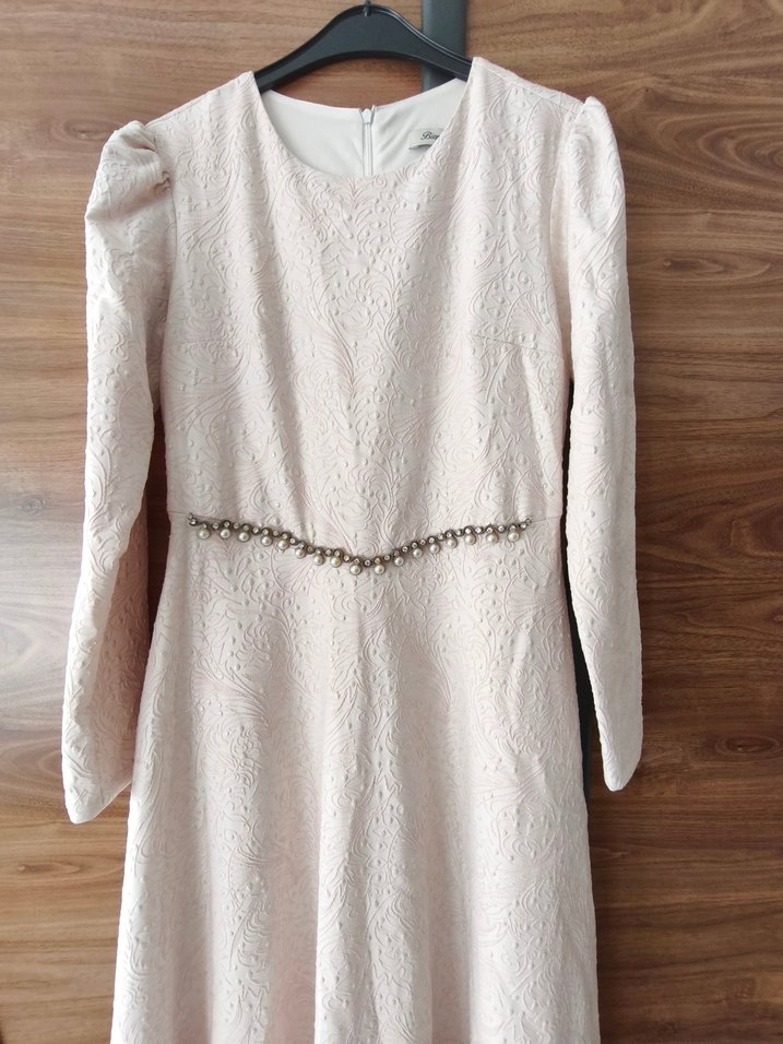 uzun kollu nişan düğün elbisesi - Görsel 3