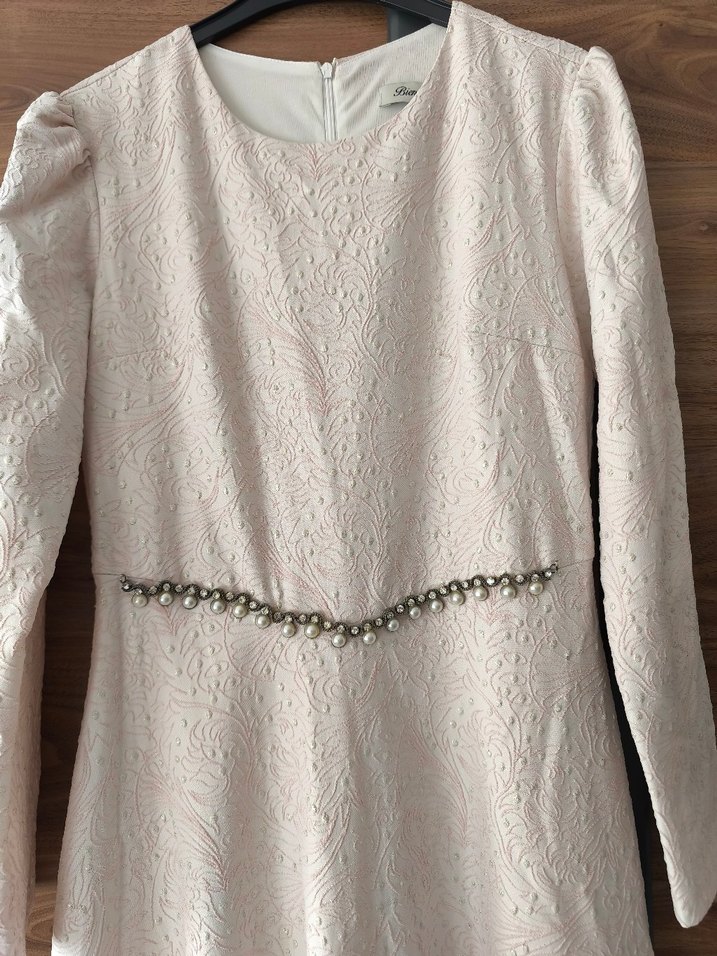 uzun kollu nişan düğün elbisesi - Görsel 2