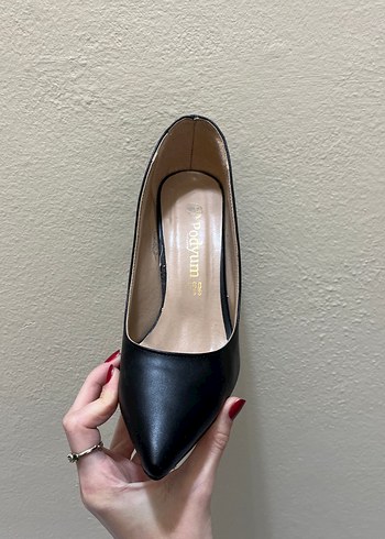 Siyah Minimalist Stiletto Topuklu Kadın Ayakkabı - Görsel 2