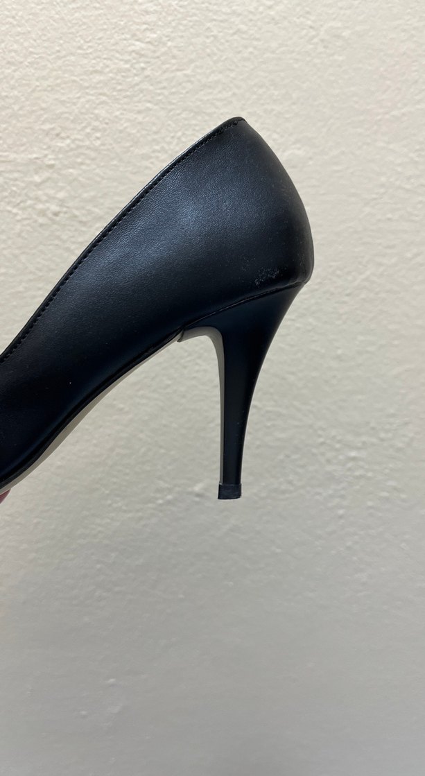 Siyah Minimalist Stiletto Topuklu Kadın Ayakkabı - Görsel 3