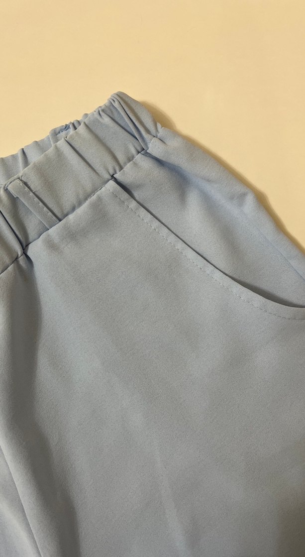 Gri Kadın Rahat Kesim Kumaş Pantolon - Görsel 3