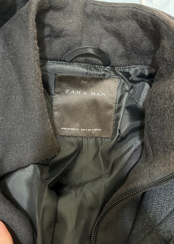 Düğmeli Gri Uzun Keten Erkek Kaban - Görsel 2