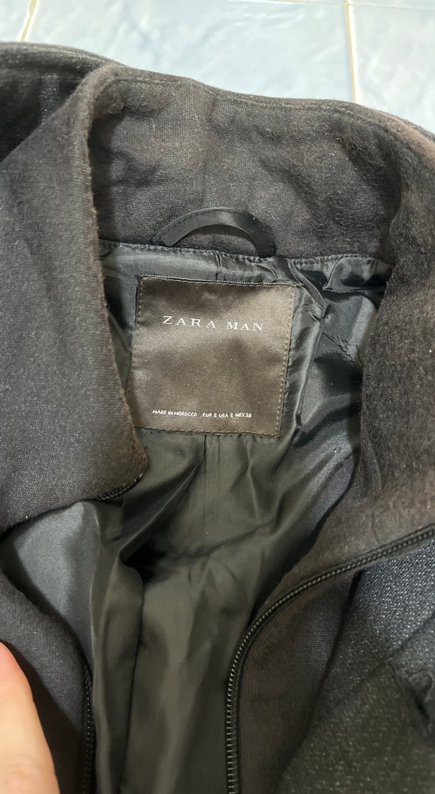 Düğmeli Gri Uzun Keten Erkek Kaban - Görsel 2