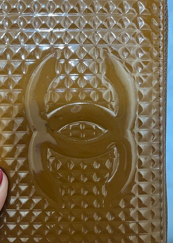 Parlak Kahverengi Yılan Desenli Deri Kadın Cüzdan - Görsel 3