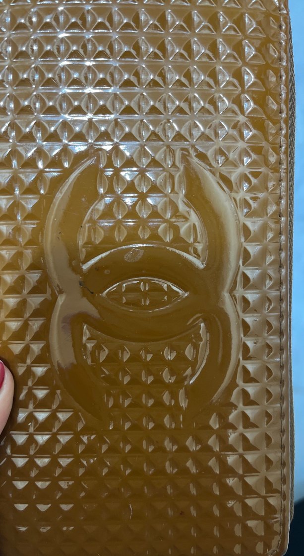 Parlak Kahverengi Yılan Desenli Deri Kadın Cüzdan - Görsel 3