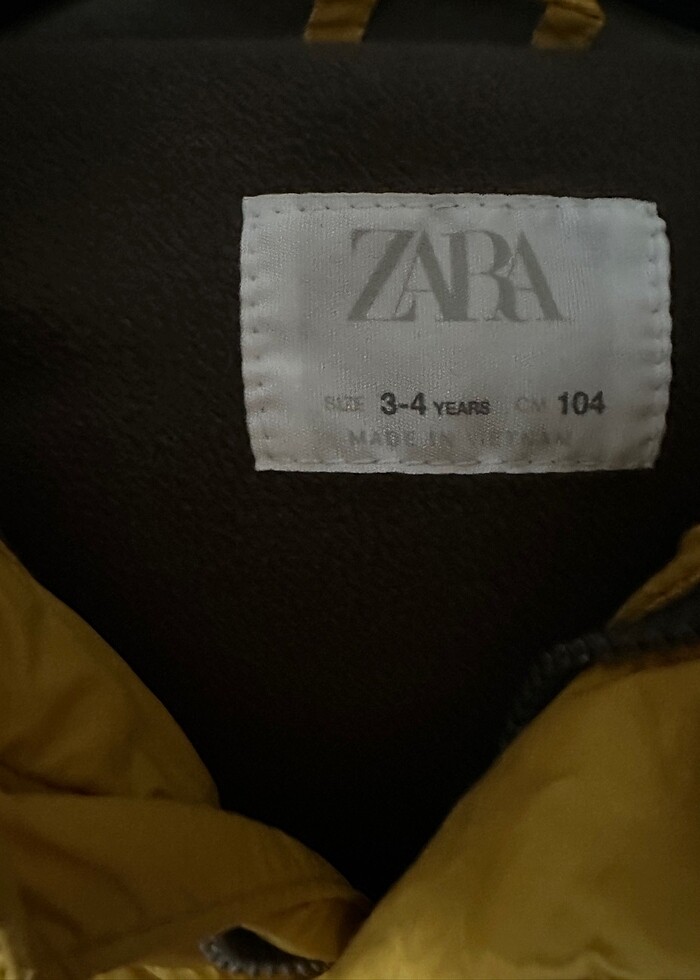 Zara 3-4 yaş Hardal Sarısı Çocuk Kaban - Görsel 2