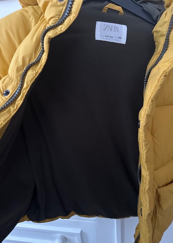 Zara 3-4 yaş Hardal Sarısı Çocuk Kaban - Görsel 4