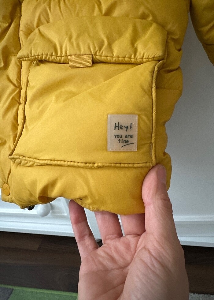 Zara 3-4 yaş Hardal Sarısı Çocuk Kaban - Görsel 5