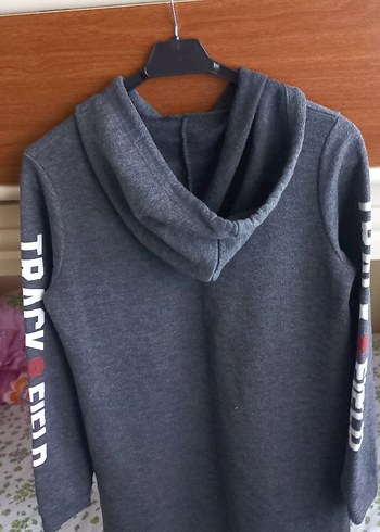 Diğer Gri Kapüşonlu Kadın Sweatshirt