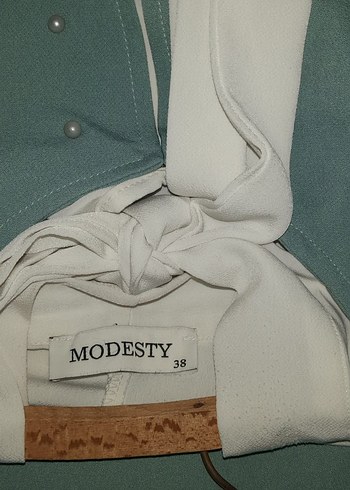 Nakışlı Uzun Kollu Bej Kadın gömlekli tunik/Gömlek - Görsel 4