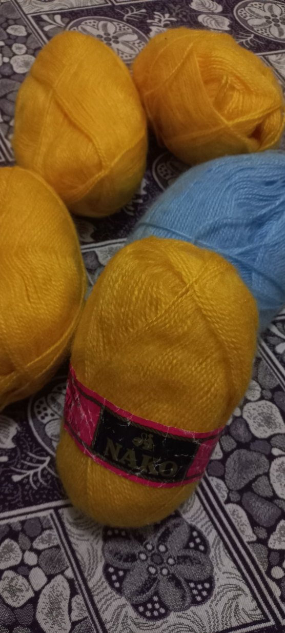 Bohem Tarzda Sarı ve Mavi El İşi İplikleri - Görsel 2