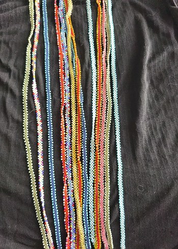 Renkli Boncuklu Kadın gözlük ipi 3 adet fiyatıdır - Görsel 3