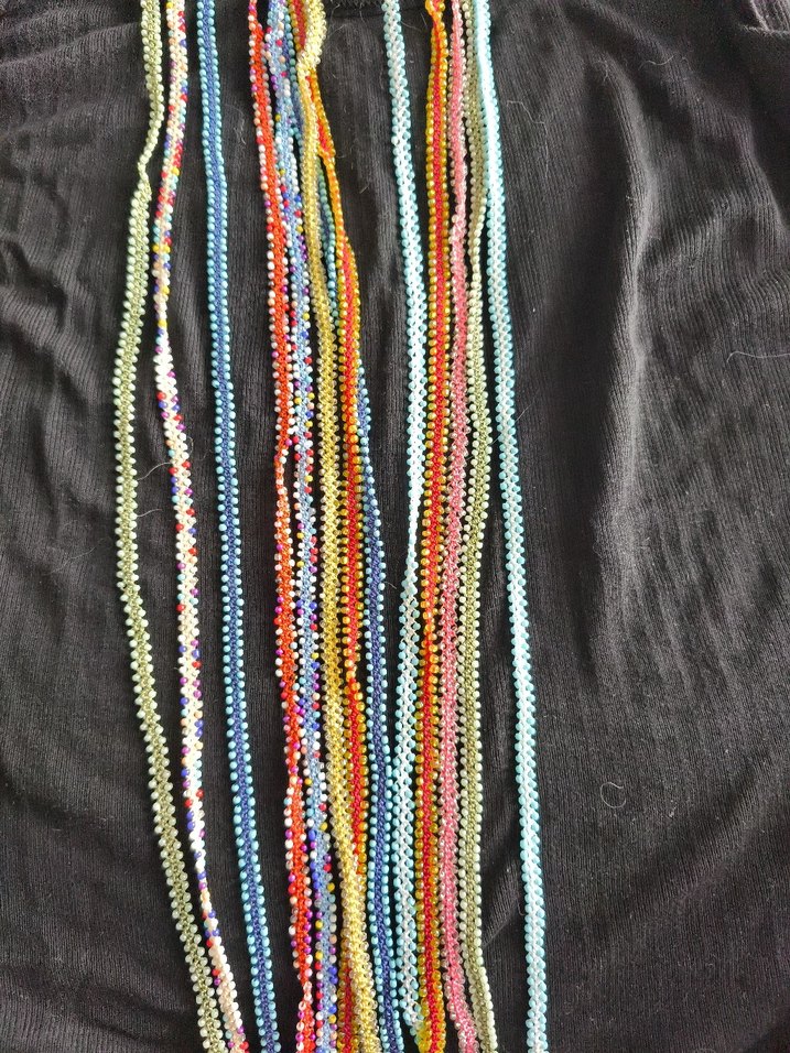 Renkli Boncuklu Kadın gözlük ipi 3 adet fiyatıdır - Görsel 3