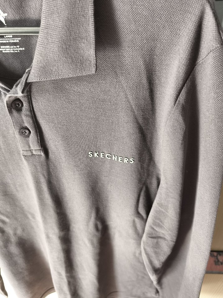 Gri Erkek Uzun Kollu Polo Tişört - Görsel 2