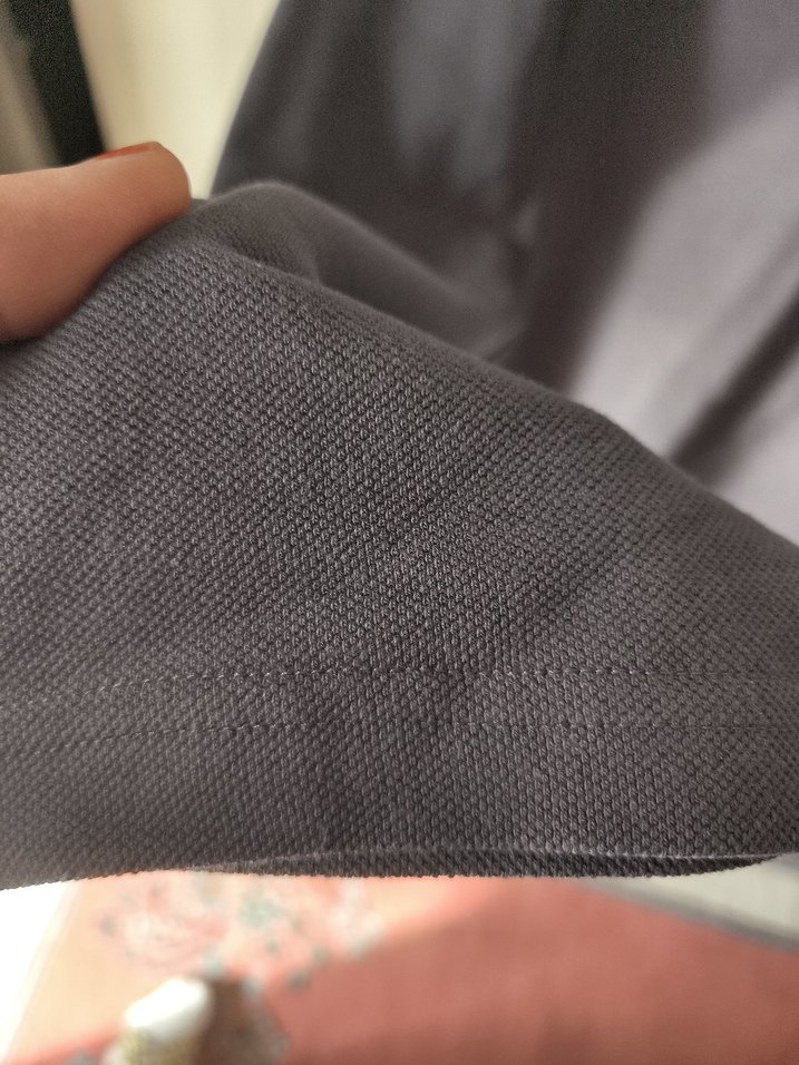 Gri Erkek Uzun Kollu Polo Tişört - Görsel 5