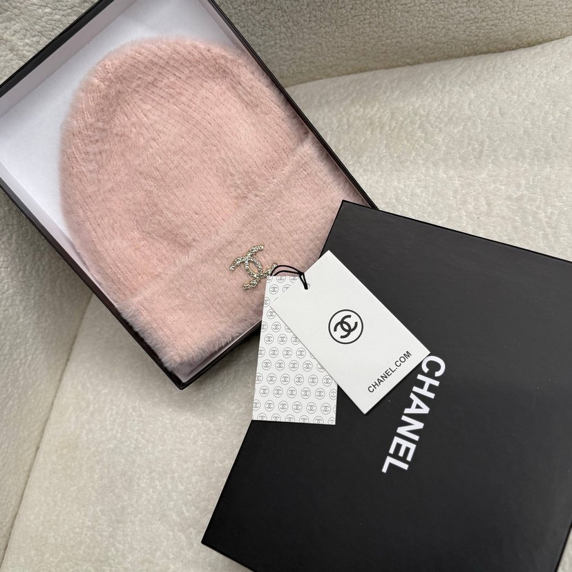 Bej Örgü Chanel Kadın Bere - Görsel 3