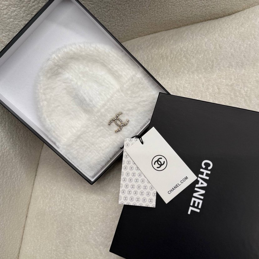 Bej Örgü Chanel Kadın Bere - Görsel 2