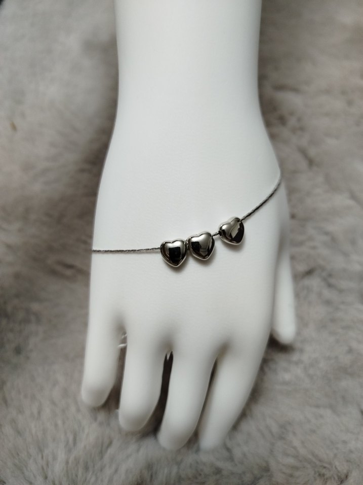Paslanmaz Celik Minimalist Kalp Bileklik - Görsel 2