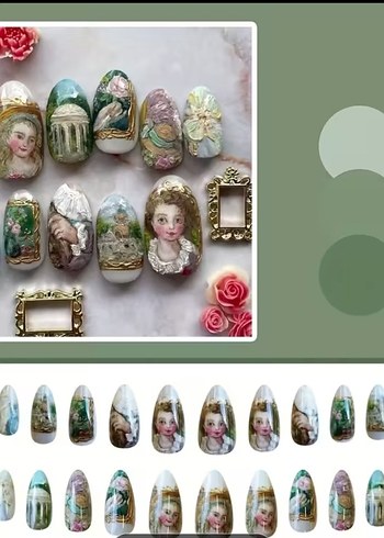 Vintage Takma Tirnak - Görsel 2