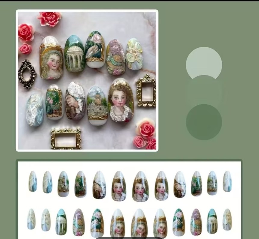 Vintage Takma Tirnak - Görsel 2