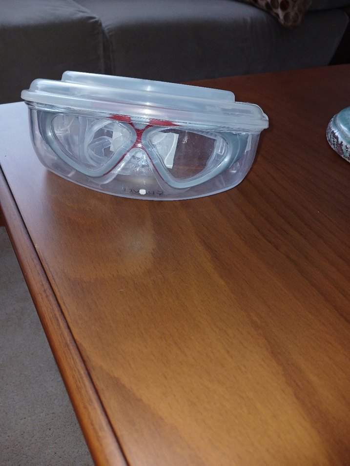 Şeffaf Kırmızı Detaylı Beyaz Yüzücü Gözlüğü - Görsel 4