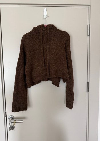 Kahverengi Bohem Kadın Triko Kazak - Görsel 3