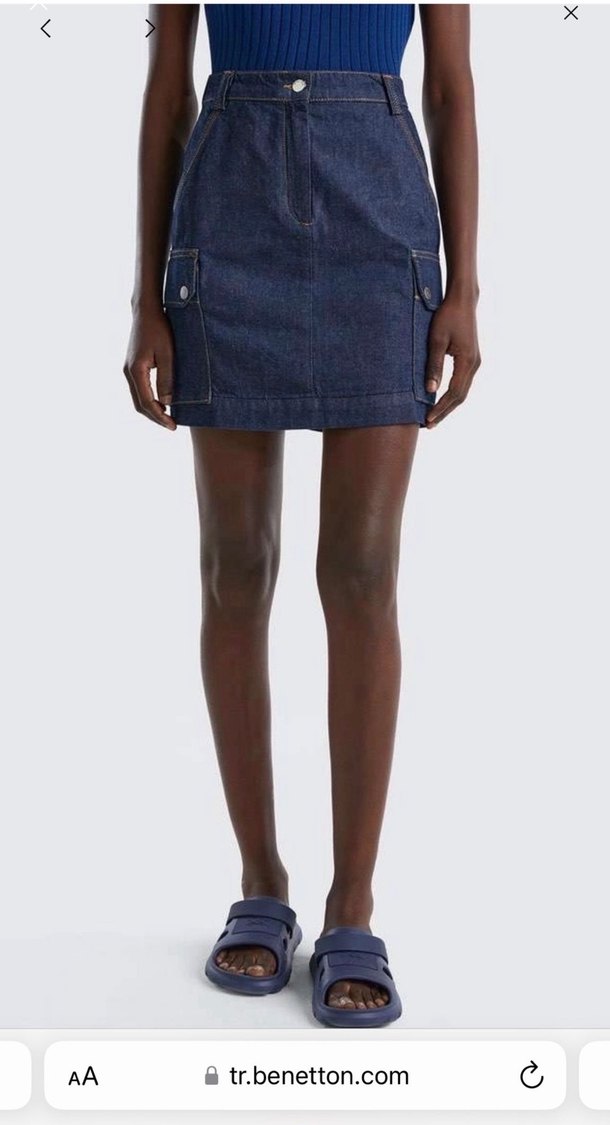 Benetton Denim Etek - Görsel 3