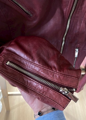 Stradivarius Gerçek Deri Ceket - Görsel 4