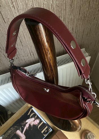 Fabrika Bordo Deri Çanta - Görsel 3