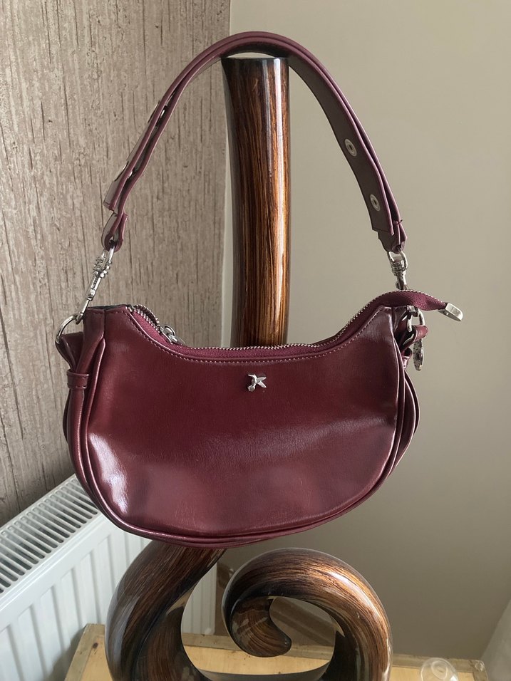 Fabrika Bordo Deri Çanta - Görsel 2