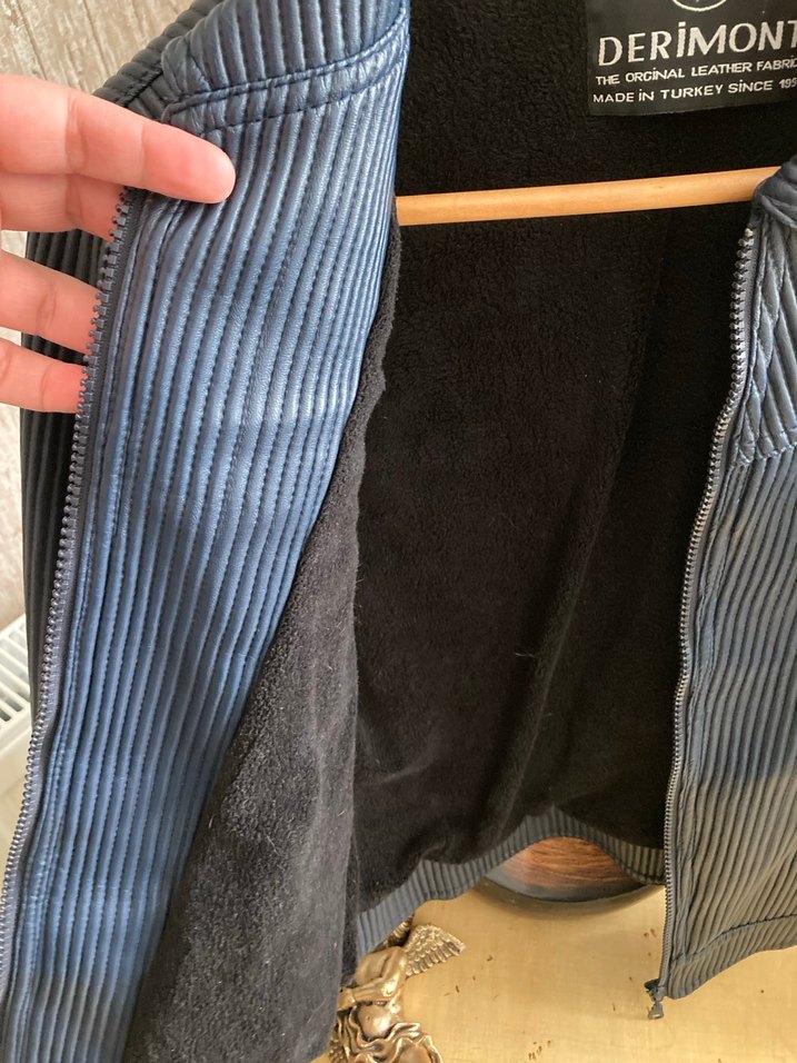 Derimod Lacivert Biker Denim Ceket - Görsel 4