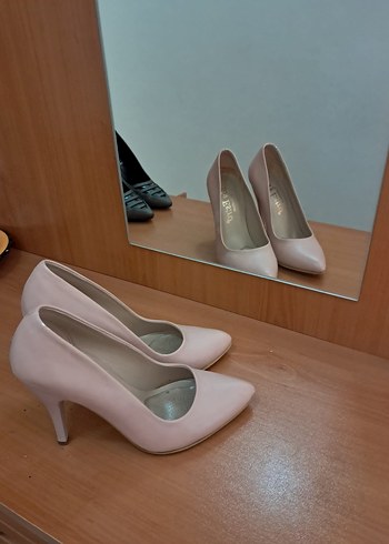 Diger Pembe Stiletto Kadın Topuklu Ayakkabı